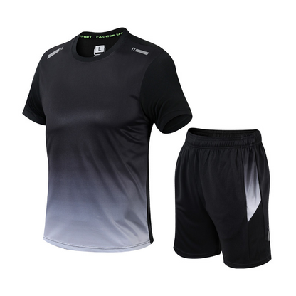 Completo sportivo t-shirt e pantaloncini — Set traspirante ad asciugatura rapida