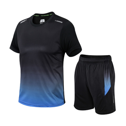 Completo sportivo t-shirt e pantaloncini — Set traspirante ad asciugatura rapida