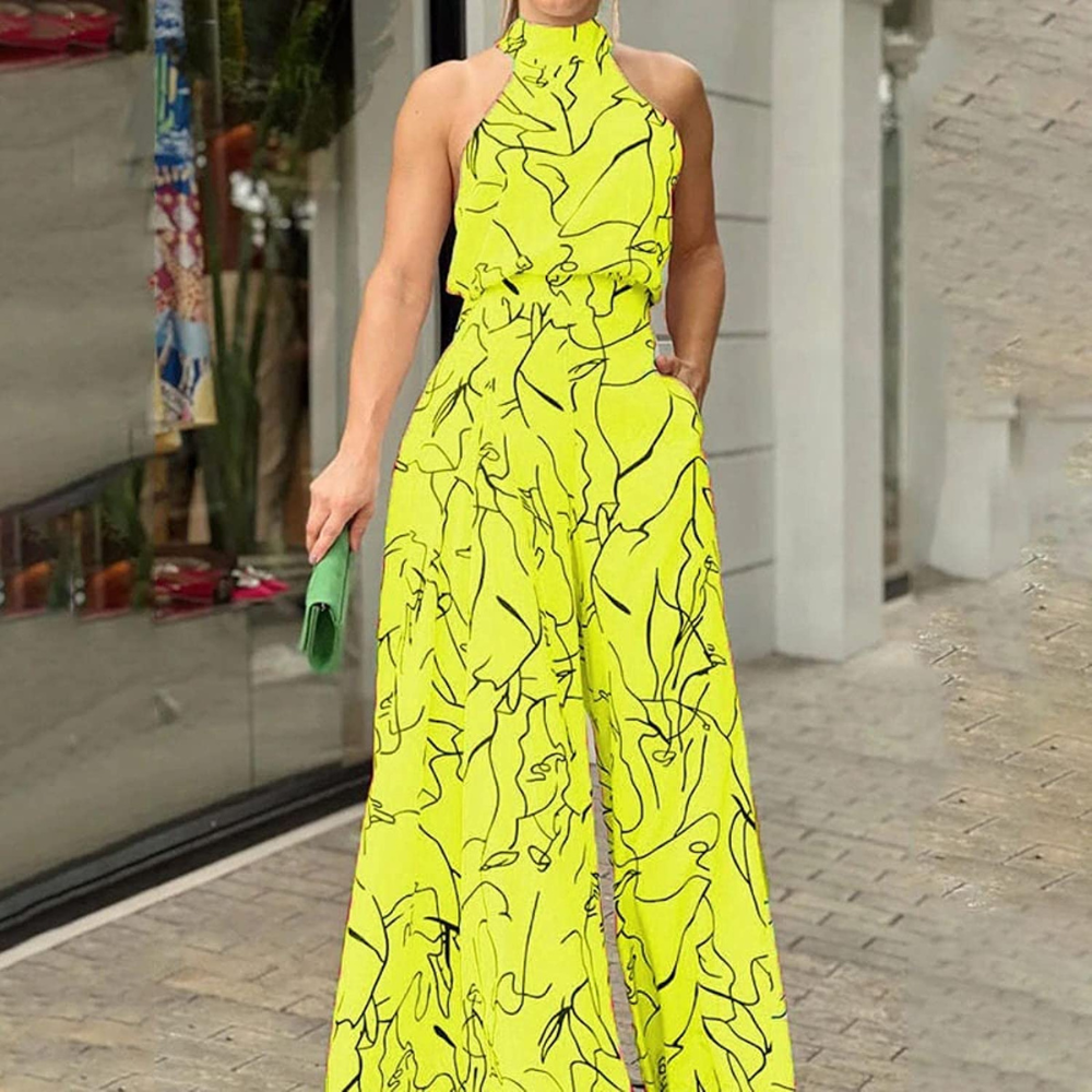 Tuta senza maniche con cintura regolabile — Tuta elegante di primavera