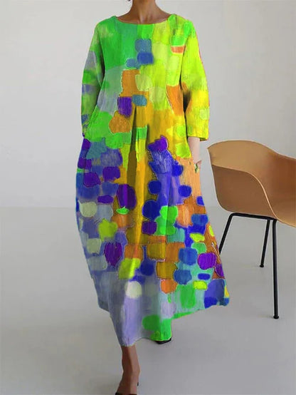 Vestido de algodón para mujer, estampado floral