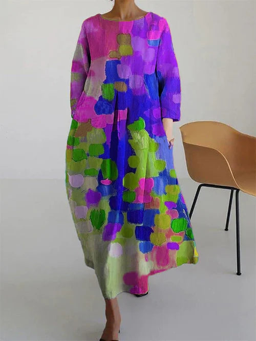 Vestido floral de algodón para mujer, verano