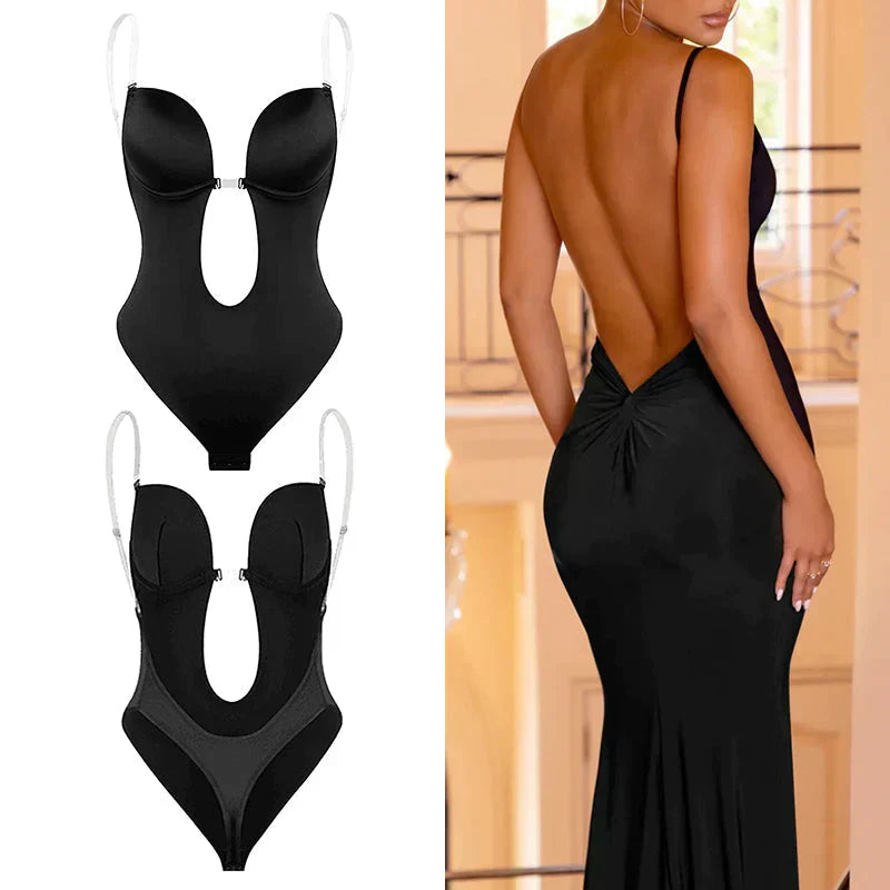 Body modellante senza schiena con coppe — Body invisibile riducente