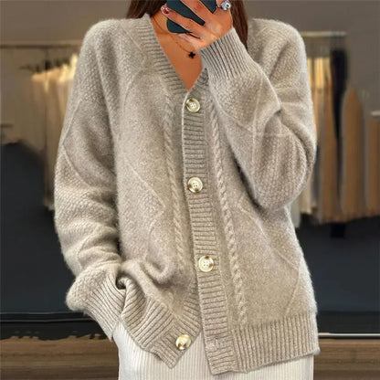 Cárdigan con botones para mujer, elegante