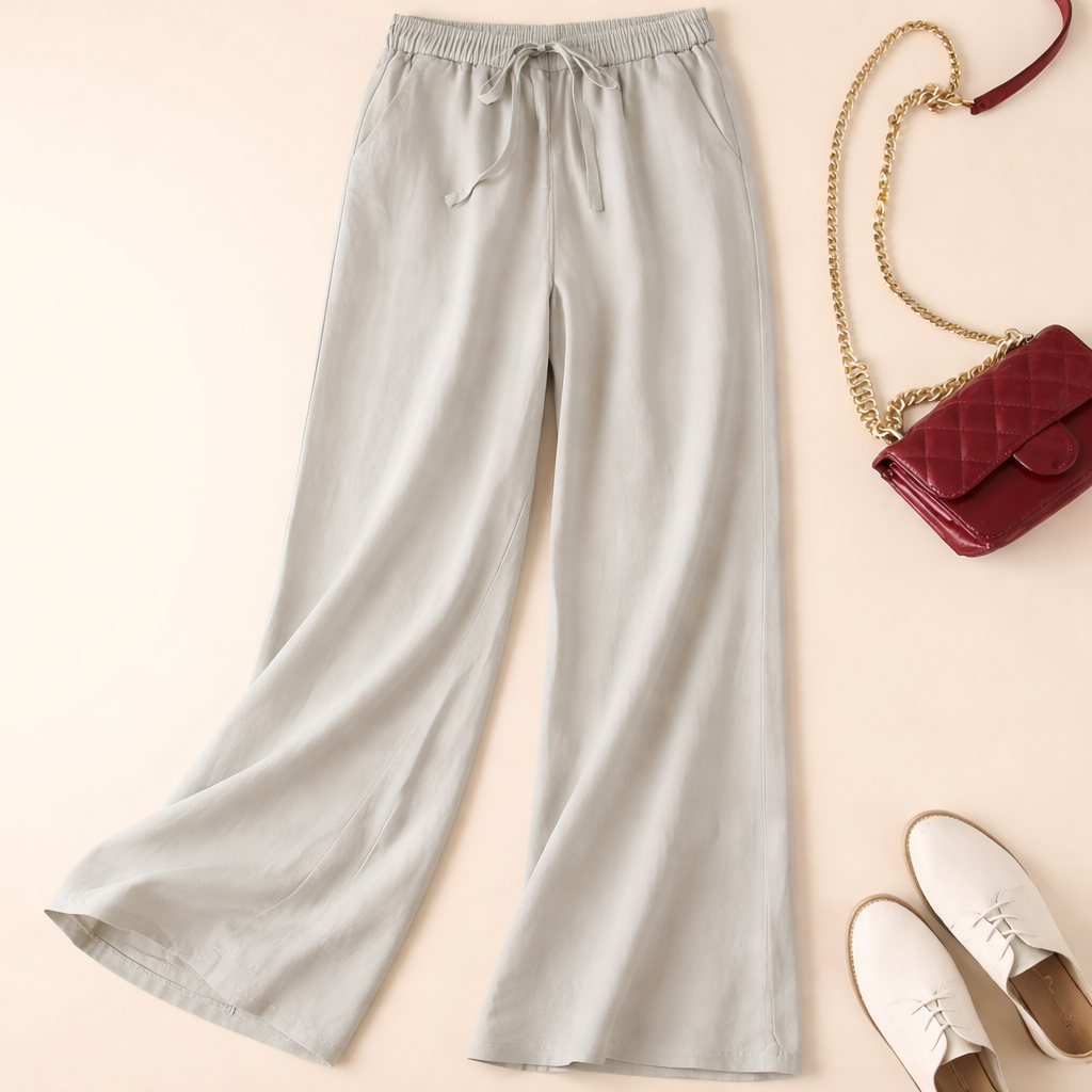 Pantaloni dal taglio rilassato con coulisse — Pantaloni leggeri estivi