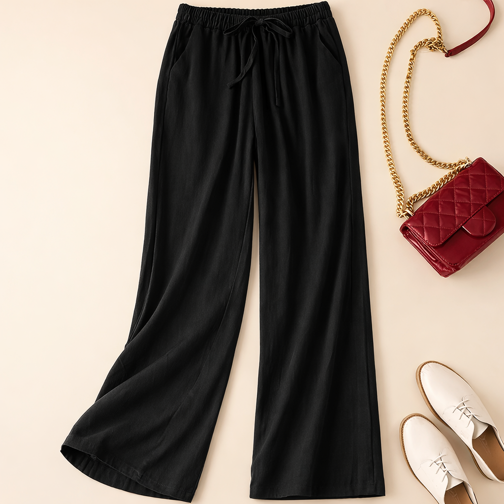 Pantaloni dal taglio rilassato con coulisse — Pantaloni leggeri estivi