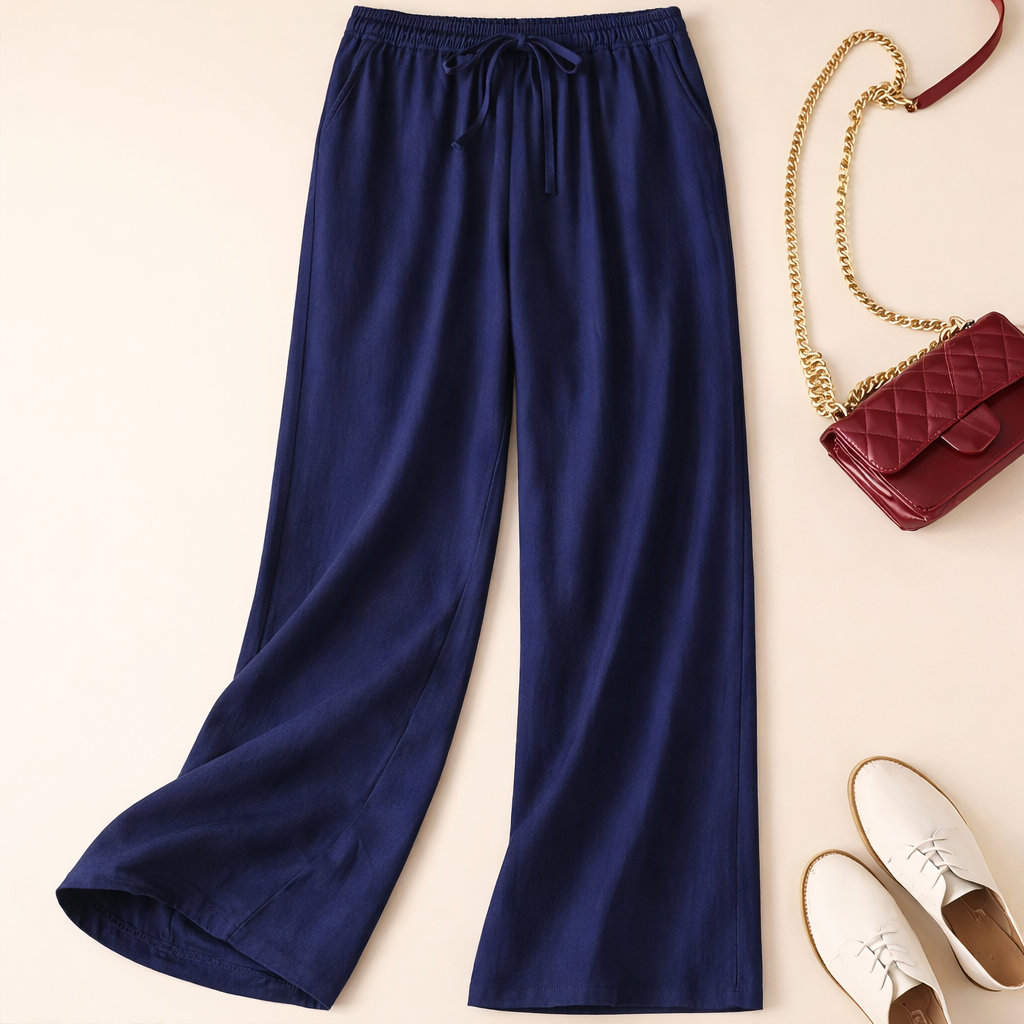 Pantaloni dal taglio rilassato con coulisse — Pantaloni leggeri estivi
