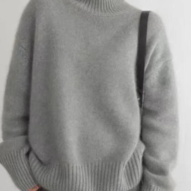 Jersey de cuello alto para mujer, elegante