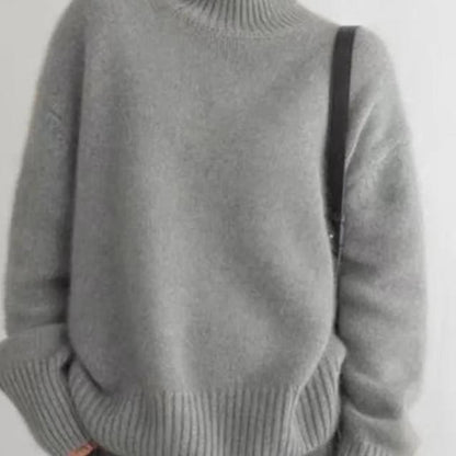 Jersey de cuello alto para mujer, elegante