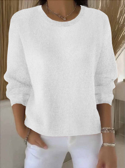 Maglione elegante in maglia di viscosa — Vestibilità sofisticata, taglia unica