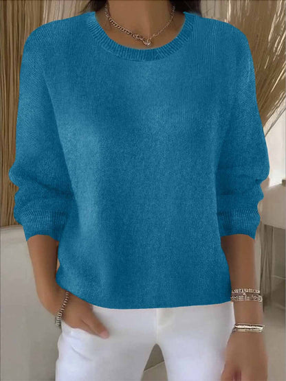 Maglione elegante in maglia di viscosa — Vestibilità sofisticata, taglia unica