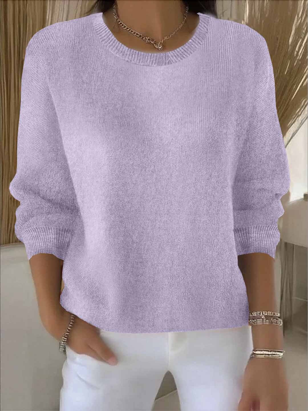 Maglione elegante in maglia di viscosa — Vestibilità sofisticata, taglia unica
