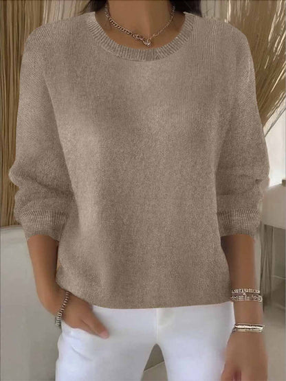 Maglione elegante in maglia di viscosa — Vestibilità sofisticata, taglia unica