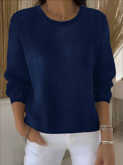 Maglione elegante in maglia di viscosa — Vestibilità sofisticata, taglia unica