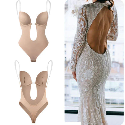 Body modellante senza schiena con coppe — Body invisibile riducente
