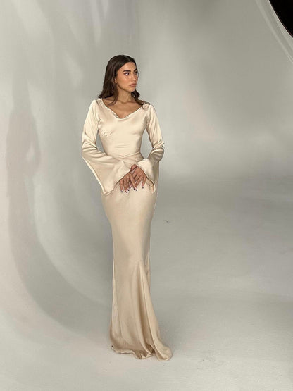 Vestido largo para mujer, elegante