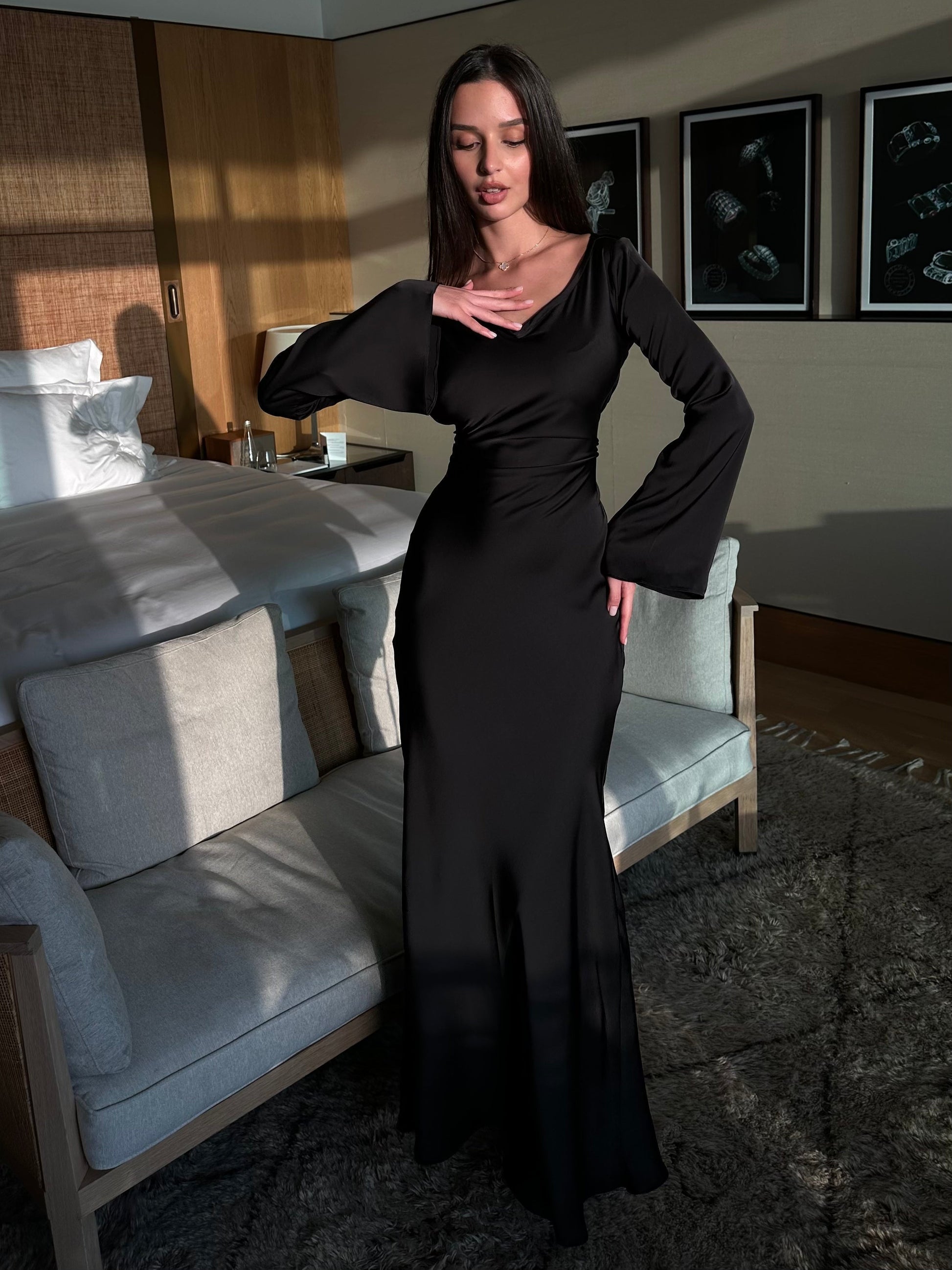 Vestido maxi para mujer, elegante