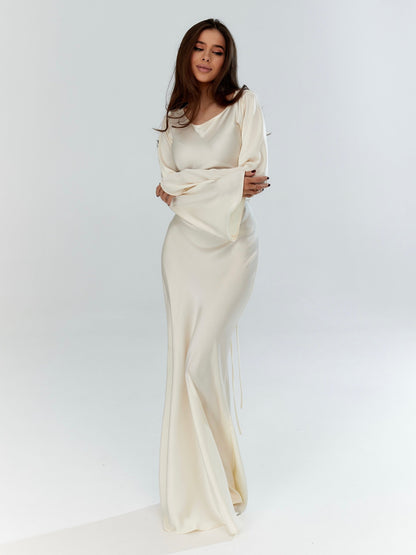 Vestido maxi para mujer, falda de vuelo