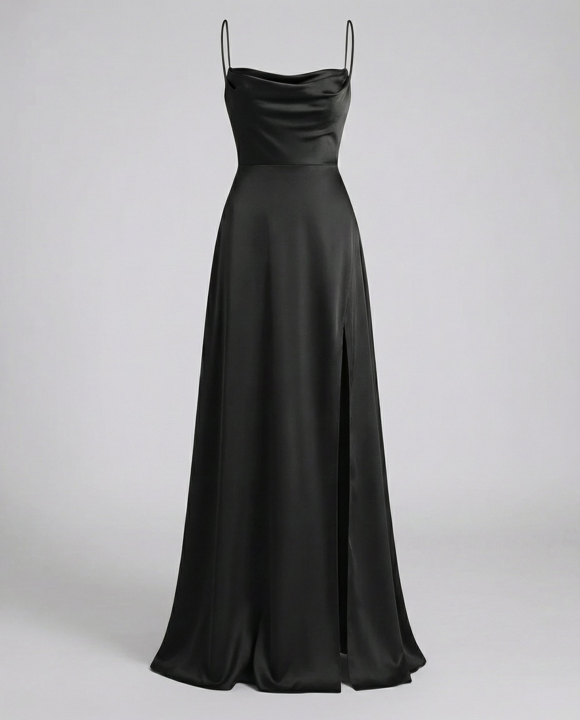 Vestido maxi satinado para mujer, favorecedor