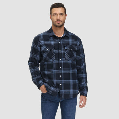 Sopracamicia casual con tasche — Camicia-giacca da mezza stagione