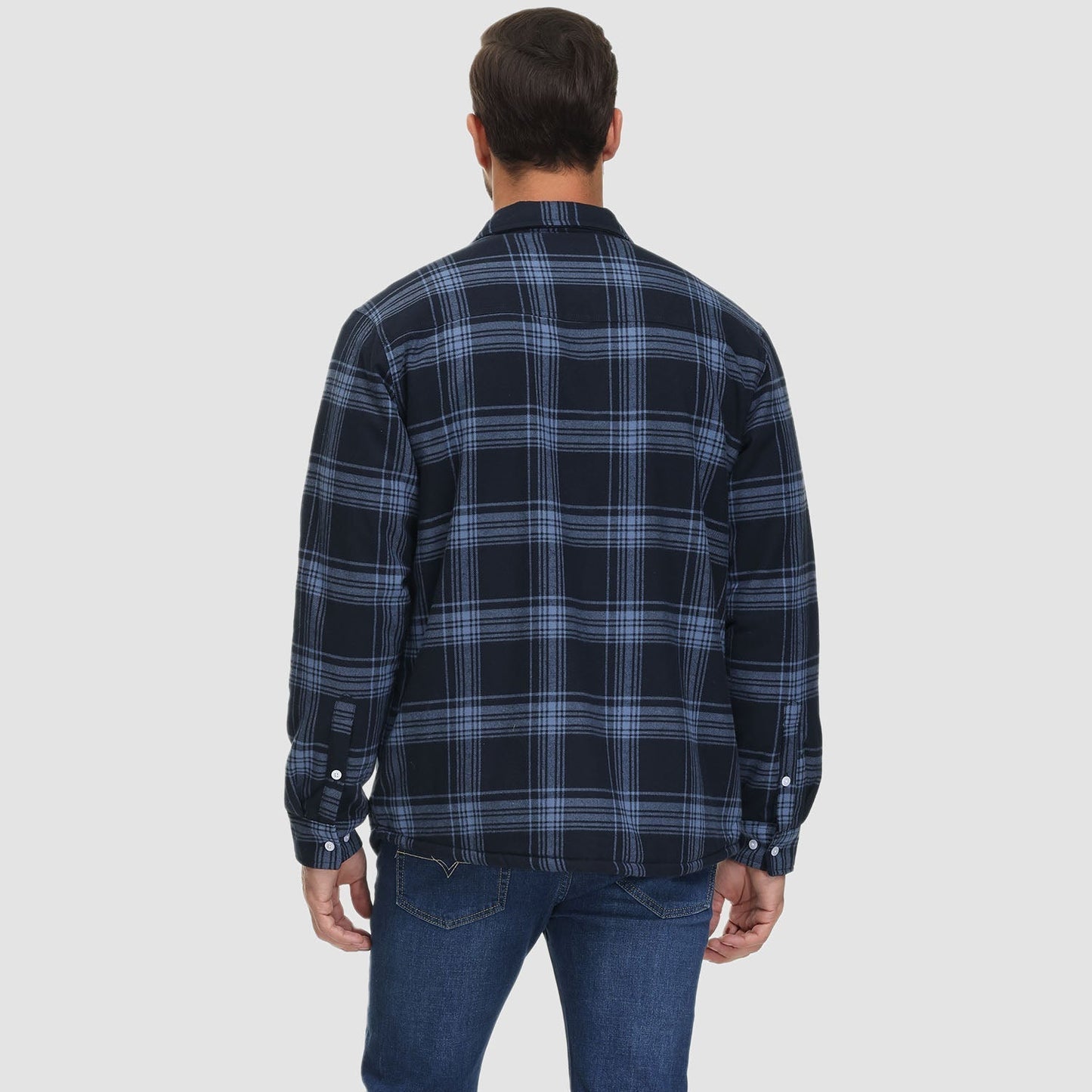Sopracamicia casual con tasche — Camicia-giacca da mezza stagione