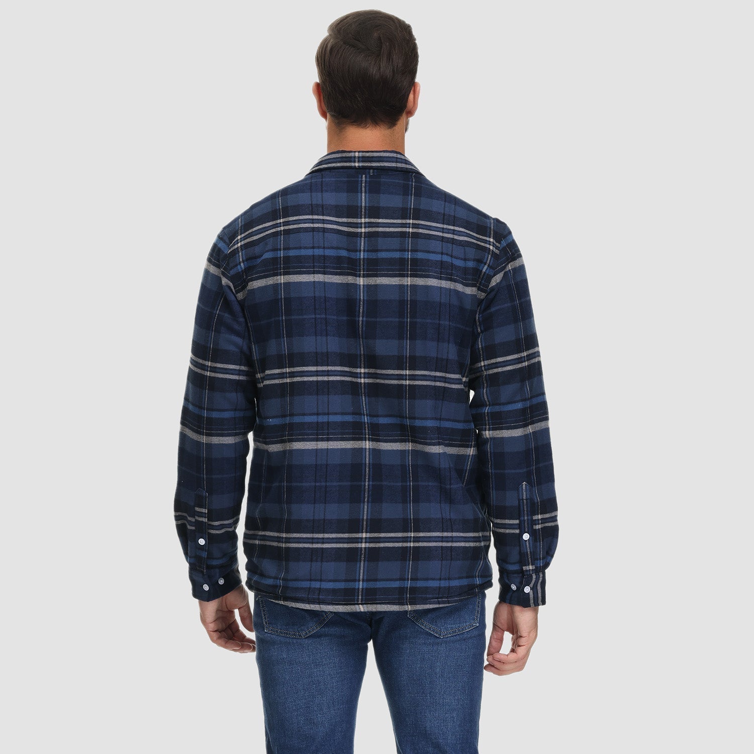 Sopracamicia casual con tasche — Camicia-giacca da mezza stagione