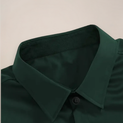 Camicia slim elegante — Camicia a manica lunga primaverile con collo classico