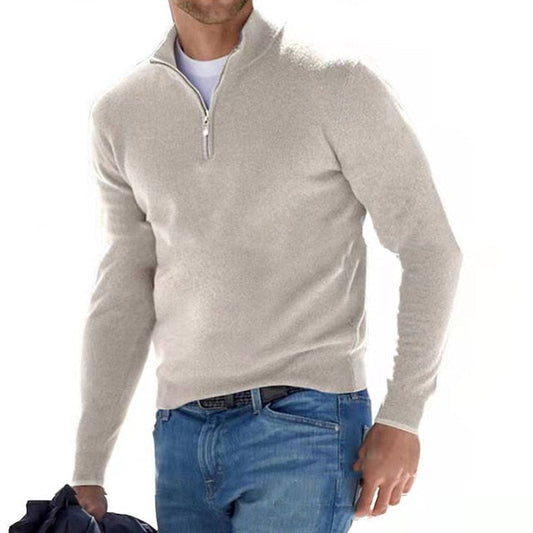 Jersey casual de media cremallera para hombre