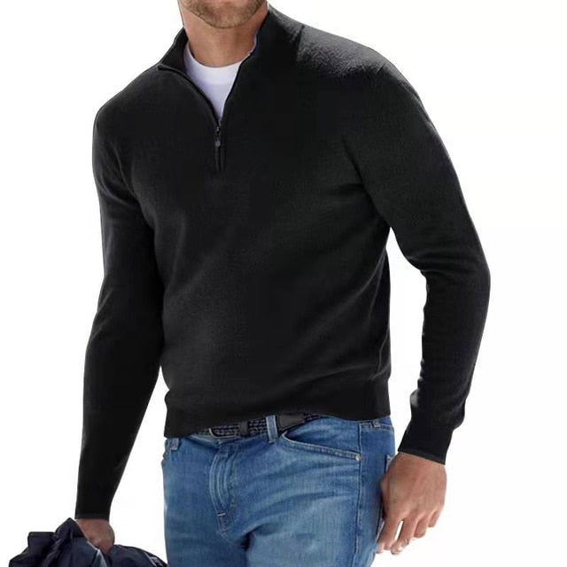 Jersey de media cremallera para hombre, moderno