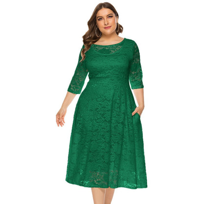 Abito lungo in chiffon dal taglio regolare — Abito da sera a manica lunga