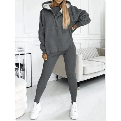 Completo loungewear di 3 pezzi — Giacca e pantaloni di cotone