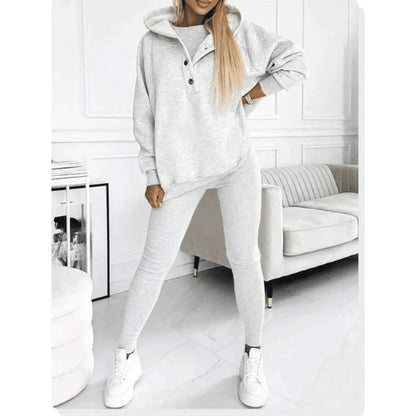 Completo loungewear di 3 pezzi — Giacca e pantaloni di cotone