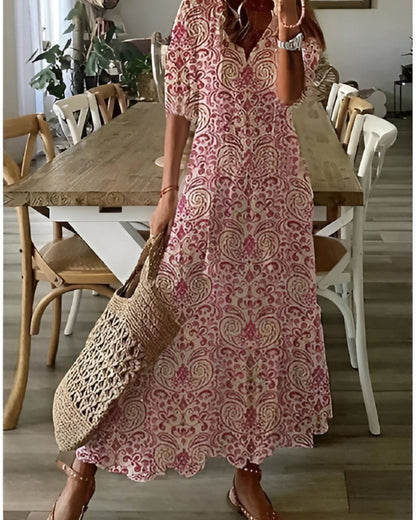 Abito lungo in stile boho dal taglio fluido — Abito da spiaggia versatile