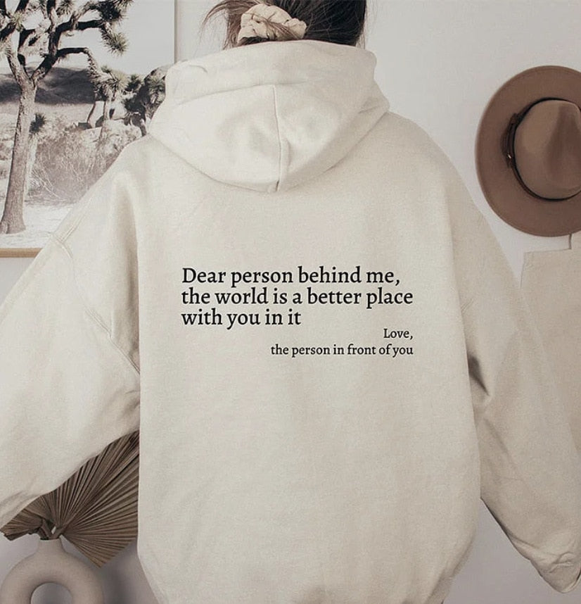 Felpa unisex con cappuccio e stampa — Hoodie comoda e calda a manica lunga