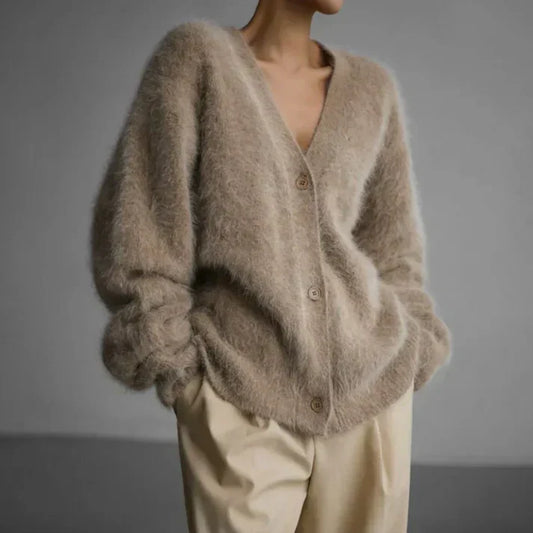 Cárdigan oversize de cachemira para mujer
