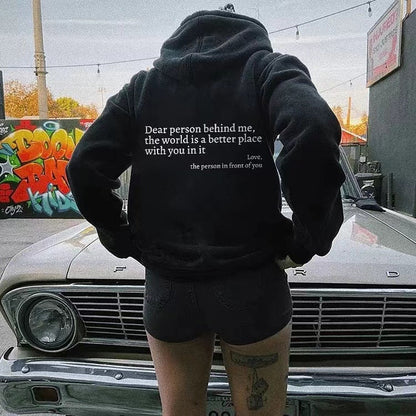 Felpa unisex con cappuccio e stampa — Hoodie comoda e calda a manica lunga