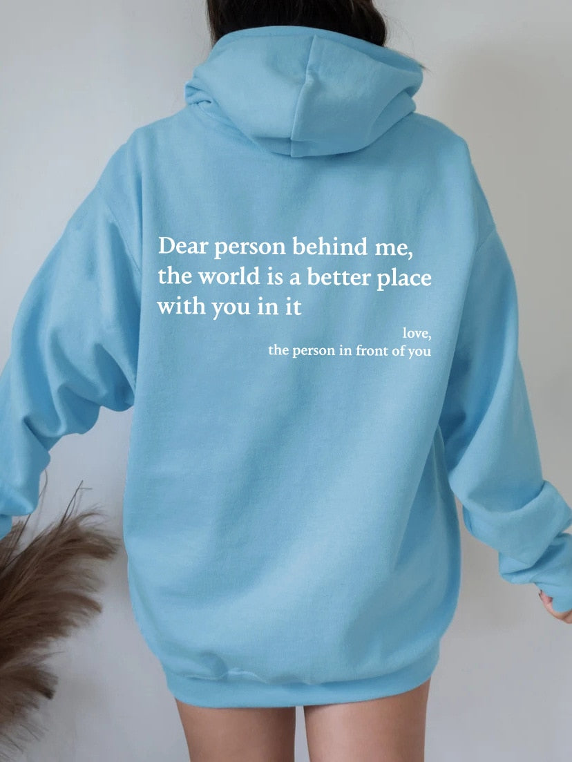 Felpa unisex con cappuccio e stampa — Hoodie comoda e calda a manica lunga