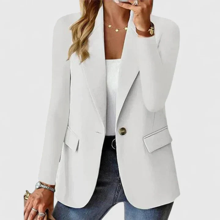 Blazer con revers a un bottone — Giacca a manica lunga con tasche