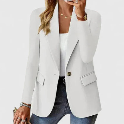 Blazer con revers a un bottone — Giacca a manica lunga con tasche