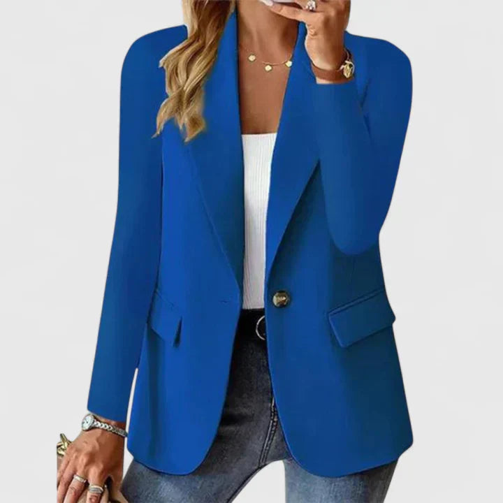 Blazer con revers a un bottone — Giacca a manica lunga con tasche