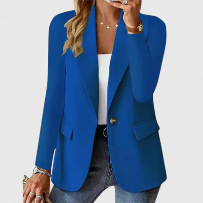 Blazer con revers a un bottone — Giacca a manica lunga con tasche
