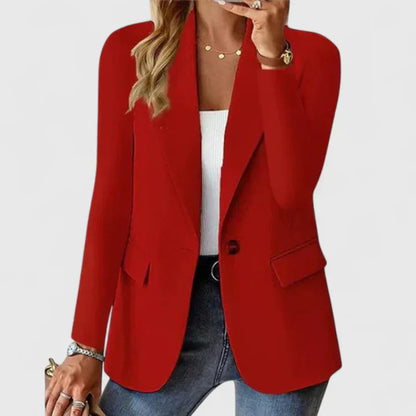 Blazer con revers a un bottone — Giacca a manica lunga con tasche