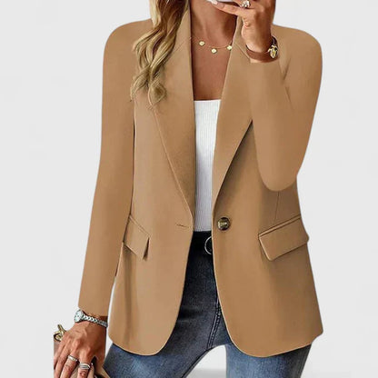 Blazer con revers a un bottone — Giacca a manica lunga con tasche