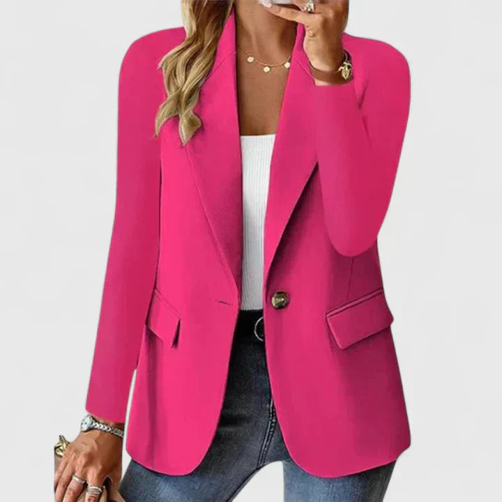 Blazer con revers a un bottone — Giacca a manica lunga con tasche