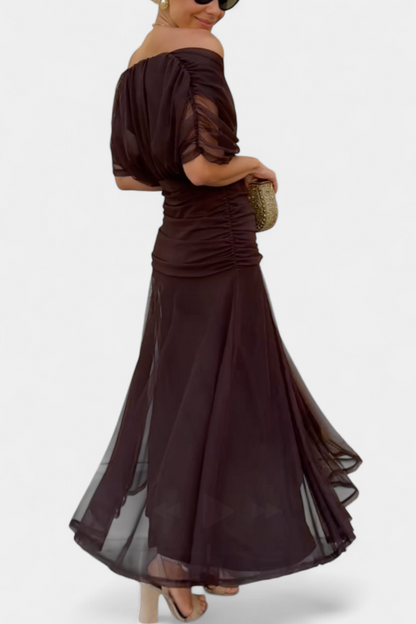 Vestido largo para mujer, silueta favorecedora