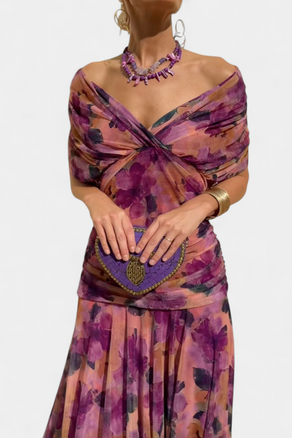 Vestido largo fluido para mujer, elegante