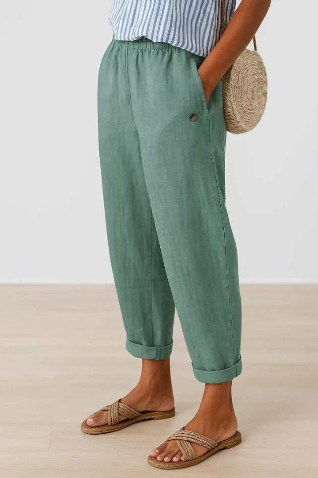 Pantalones rectos para mujer, atemporales