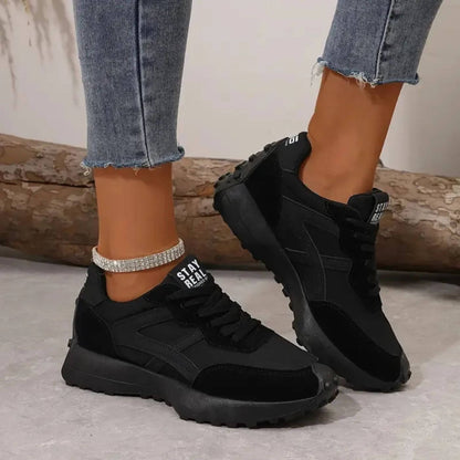 Zapatillas para mujer, cierre de cordones