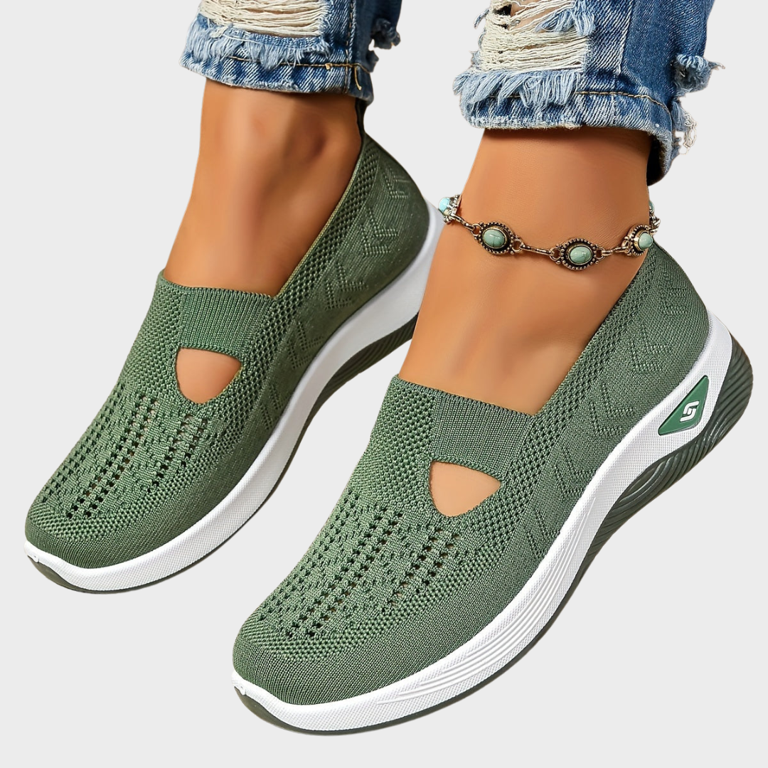 Zapatos slip-on para mujer, transpirables