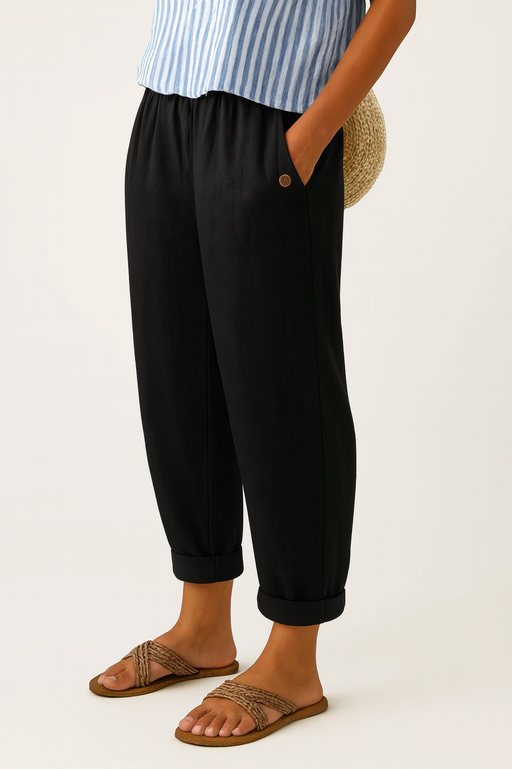 Pantalones lisos para mujer, versátiles