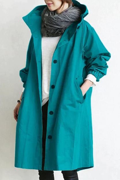Gabardina impermeable para mujer, moderna